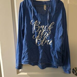 Emory Lane Back the Blue hoodie - L